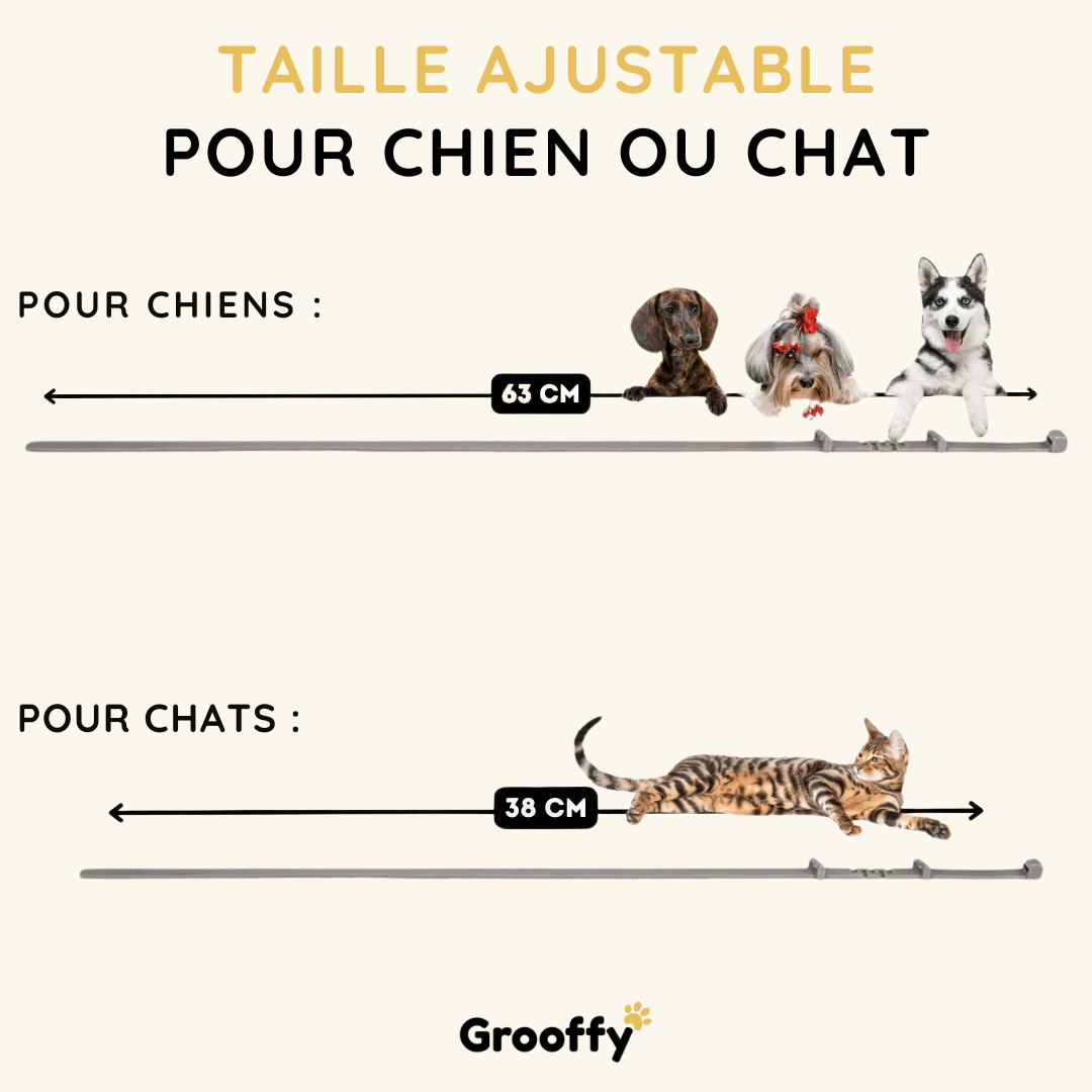 Grooffy-Protect™ 8 mois – Collier antiparasitaire